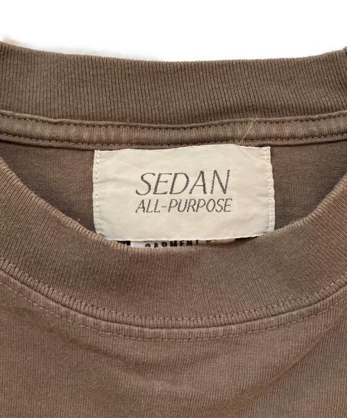 SEDAN ALL-PURPOSE（セダンオールパーパス）SEDAN ALL-PURPOSE (セダンオールパーパス) GARMENT DYED S/S TEE　SD24S-CT06 ブラウン サイズ:XLの古着・服飾アイテム