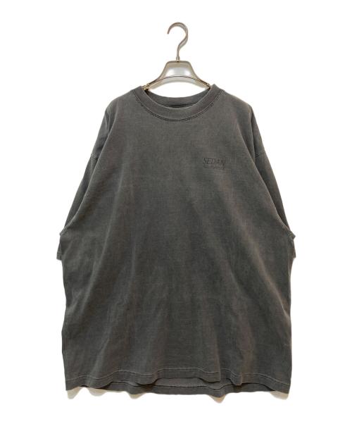 SEDAN ALL-PURPOSE（セダンオールパーパス）SEDAN ALL-PURPOSE (セダンオールパーパス) GARMENT DYED S/S TEE ブラック サイズ:XLの古着・服飾アイテム