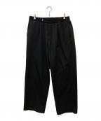 Graphpaperグラフペーパー）の古着「Scale Off Wool Wide Chef Pants」｜ブラック