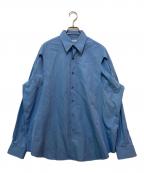 JOHN LAWRENCE SULLIVAN×THOMAS MANSONジョン ローレンス サリバン×トーマスメイソン）の古着「カットデザインシャツ」｜ブルー