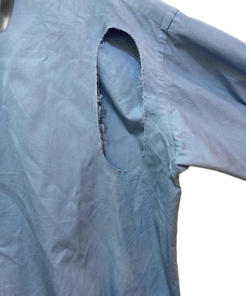 JOHN LAWRENCE SULLIVAN（ジョン ローレンス サリバン）JOHN LAWRENCE SULLIVAN (ジョン ローレンス サリバン) THOMAS MANSON (トーマスメイソン) カットデザインシャツ ブルー サイズ:Mの古着・服飾アイテム