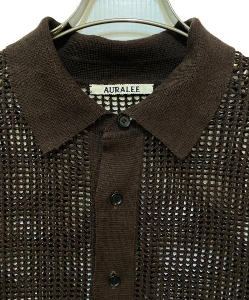 AURALEE（オーラリー）AURALEE (オーラリー) メッシュシャツ ブラウン サイズ:不明(実寸をご参照下さい)の古着・服飾アイテム