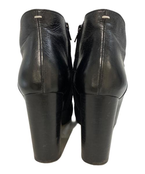 Maison Margiela（メゾンマルジェラ）Maison Margiela (メゾンマルジェラ) レザープレーントゥブーティ　58WU0070 ブラック サイズ:38の古着・服飾アイテム