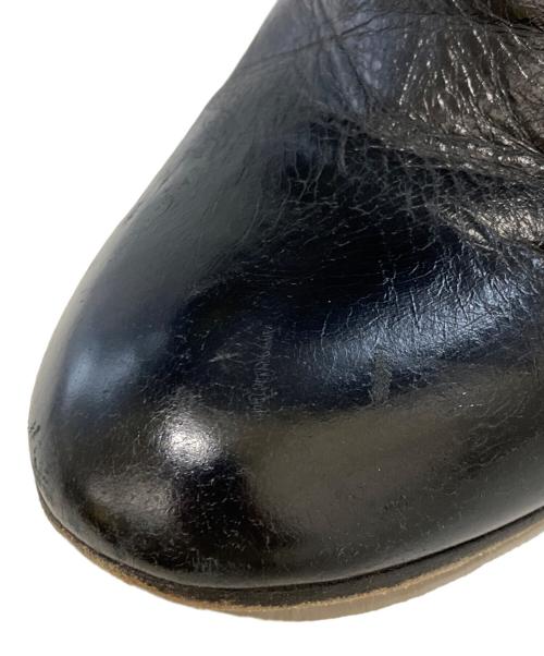Maison Margiela（メゾンマルジェラ）Maison Margiela (メゾンマルジェラ) レザープレーントゥブーティ　58WU0070 ブラック サイズ:38の古着・服飾アイテム