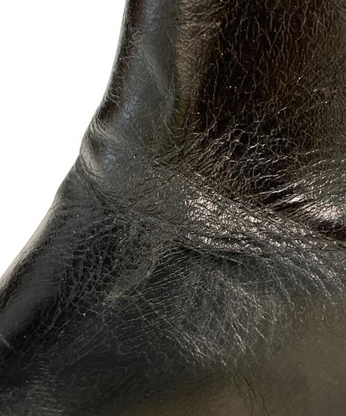 Maison Margiela（メゾンマルジェラ）Maison Margiela (メゾンマルジェラ) レザープレーントゥブーティ　58WU0070 ブラック サイズ:38の古着・服飾アイテム