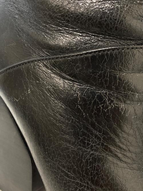 Maison Margiela（メゾンマルジェラ）Maison Margiela (メゾンマルジェラ) レザープレーントゥブーティ　58WU0070 ブラック サイズ:38の古着・服飾アイテム