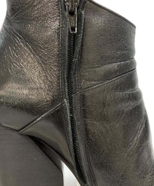 Maison Margiela（メゾンマルジェラ）Maison Margiela (メゾンマルジェラ) レザープレーントゥブーティ　58WU0070 ブラック サイズ:38の古着・服飾アイテム
