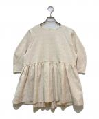 BEARDSLEYビアズリー）の古着「ギャザー切替プルオーバーブラウス　BEZ5032204A0002」｜ホワイト