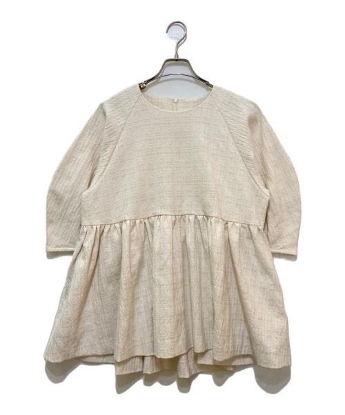 BEARDSLEY（ビアズリー）BEARDSLEY (ビアズリー) ギャザー切替プルオーバーブラウス　BEZ5032204A0002 ホワイト サイズ:Freeの古着・服飾アイテム