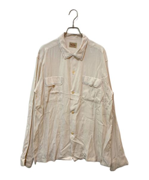 STYLE EYES（スタイルアイズ）STYLE EYES (スタイルアイズ) レーヨンオープンカラーシャツ ベージュ サイズ:Lの古着・服飾アイテム