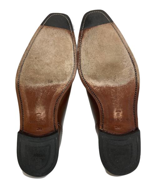 SCOTCH GRAIN（スコッチグレイン）SCOTCH GRAIN (スコッチグレイン) スワールトゥシューズ ブラウン サイズ:26の古着・服飾アイテム