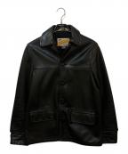 Schott×BEAUTY&YOUTHショット×ビューティーアンドユース）の古着「別注 レザーカーコート」｜ブラック