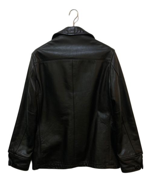 Schott（ショット）Schott (ショット) BEAUTY&YOUTH (ビューティーアンドユース) 別注 レザーカーコート ブラック サイズ:38の古着・服飾アイテム