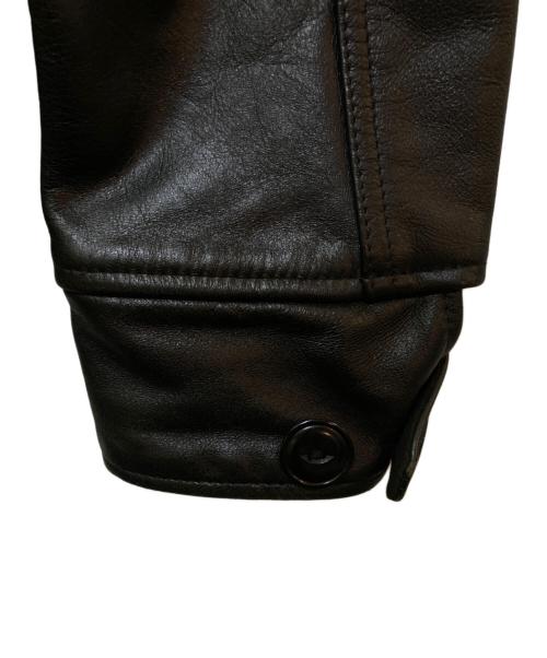 Schott（ショット）Schott (ショット) BEAUTY&YOUTH (ビューティーアンドユース) 別注 レザーカーコート ブラック サイズ:38の古着・服飾アイテム