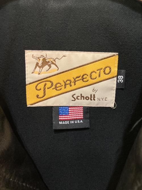 Schott（ショット）Schott (ショット) BEAUTY&YOUTH (ビューティーアンドユース) 別注 レザーカーコート ブラック サイズ:38の古着・服飾アイテム