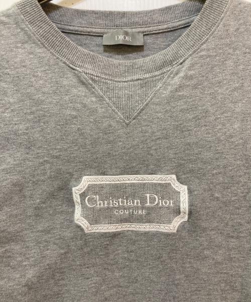 Dior（ディオール）DIOR (ディオール) シグネチャーロゴクルーネックTシャツ グレー サイズ:Sの古着・服飾アイテム