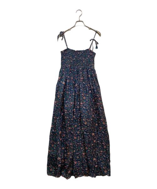 ne quittez pas（ヌキテパ）ne quittez pas (ヌキテパ) 総柄キャミソールワンピース ネイビー サイズ:不明(実寸をご参照下さい)の古着・服飾アイテム