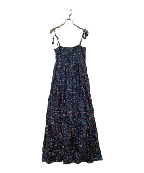 ne quittez pas（ヌキテパ）ne quittez pas (ヌキテパ) 総柄キャミソールワンピース ネイビー サイズ:不明(実寸をご参照下さい)の古着・服飾アイテム