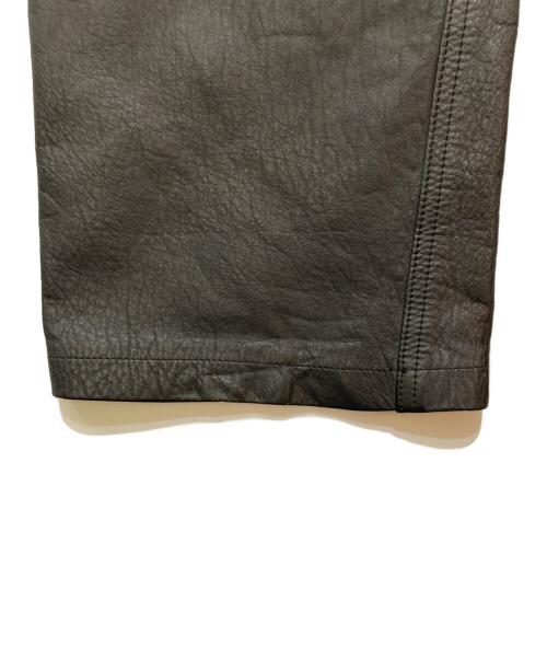 nonnative（ノンネイティブ）nonnative (ノンネイティブ) STRANGER EASY PANTS WIDE FIT COW LEATHER ブラック サイズ:2の古着・服飾アイテム