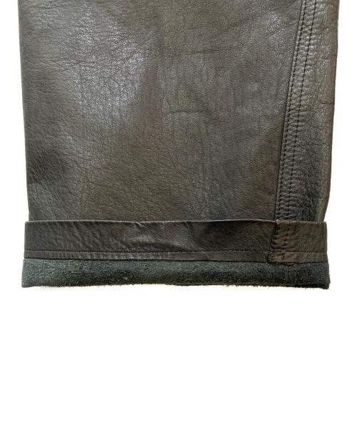nonnative（ノンネイティブ）nonnative (ノンネイティブ) STRANGER EASY PANTS WIDE FIT COW LEATHER ブラック サイズ:2の古着・服飾アイテム