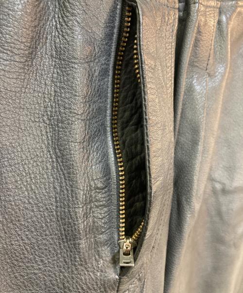 nonnative（ノンネイティブ）nonnative (ノンネイティブ) STRANGER EASY PANTS WIDE FIT COW LEATHER ブラック サイズ:2の古着・服飾アイテム