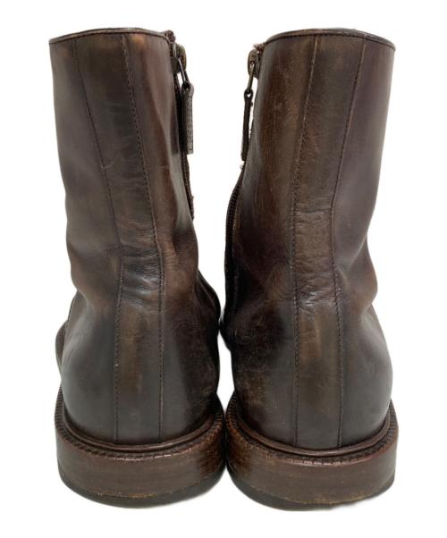 GUCCI（グッチ）GUCCI (グッチ) サイドジップ タンカーブーツ　245974 ブラウン サイズ:8の古着・服飾アイテム
