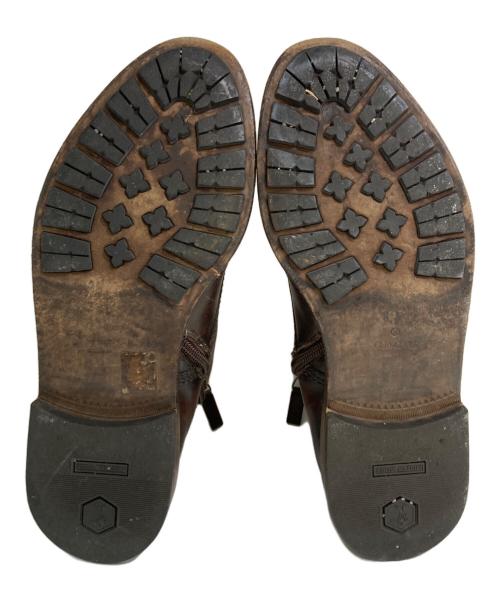 GUCCI（グッチ）GUCCI (グッチ) サイドジップ タンカーブーツ　245974 ブラウン サイズ:8の古着・服飾アイテム