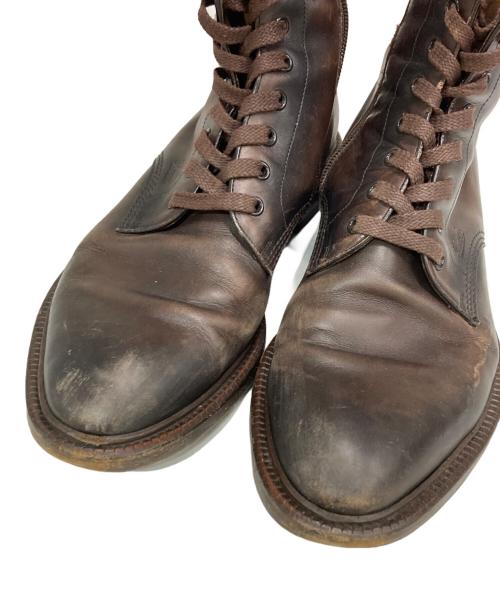 GUCCI（グッチ）GUCCI (グッチ) サイドジップ タンカーブーツ　245974 ブラウン サイズ:8の古着・服飾アイテム