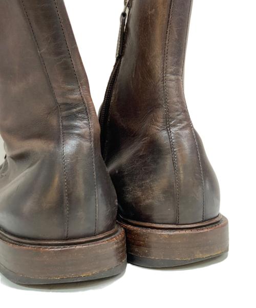 GUCCI（グッチ）GUCCI (グッチ) サイドジップ タンカーブーツ　245974 ブラウン サイズ:8の古着・服飾アイテム