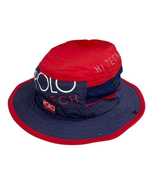 POLO RALPH LAUREN（ポロ・ラルフローレン）POLO RALPH LAUREN (ポロ・ラルフローレン) Hi Tech Booney Hat ネイビー×レッドの古着・服飾アイテム