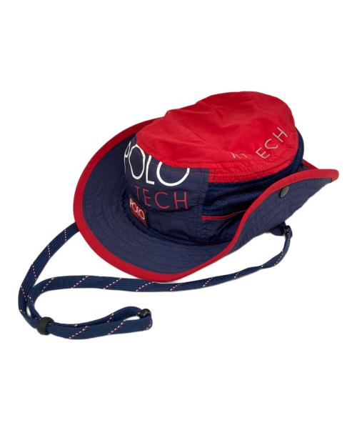 POLO RALPH LAUREN（ポロ・ラルフローレン）POLO RALPH LAUREN (ポロ・ラルフローレン) Hi Tech Booney Hat ネイビー×レッドの古着・服飾アイテム