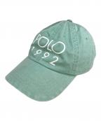 POLO RALPH LAURENポロ・ラルフローレン）の古着「Twill 1992 Sports Cap」｜グリーン