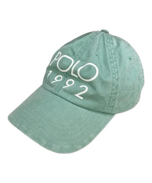 POLO RALPH LAUREN（ポロ・ラルフローレン）POLO RALPH LAUREN (ポロ・ラルフローレン) Twill 1992 Sports Cap グリーンの古着・服飾アイテム