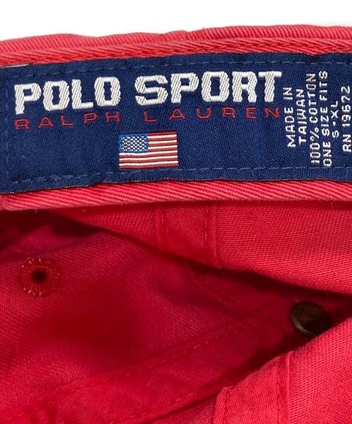 POLO SPORT（ポロスポーツ）POLO SPORT (ポロスポーツ) ビニールロゴキャップ ネイビー×レッドの古着・服飾アイテム