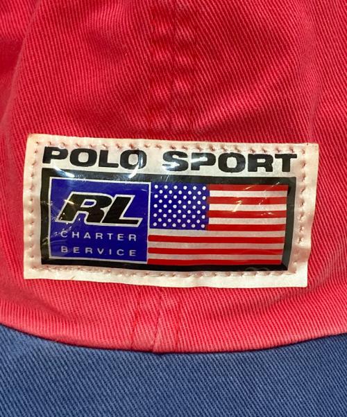 POLO SPORT（ポロスポーツ）POLO SPORT (ポロスポーツ) ビニールロゴキャップ ネイビー×レッドの古着・服飾アイテム