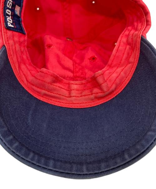 POLO SPORT（ポロスポーツ）POLO SPORT (ポロスポーツ) ビニールロゴキャップ ネイビー×レッドの古着・服飾アイテム