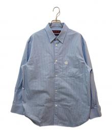 GUCCI（グッチ）の古着「EMBROIDERED POPLIN SHIRT」｜ブルー