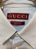 中古・古着 GUCCI (グッチ) EMBROIDERED POPLIN SHIRT ブルー サイズ:40/15 3/4：35000円