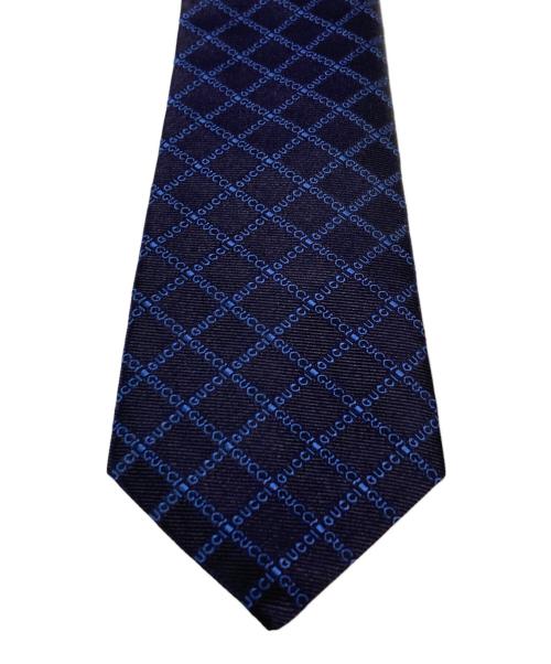 GUCCI（グッチ）GUCCI (グッチ) TIE GUCCI GRILLE ネイビー サイズ:-の古着・服飾アイテム