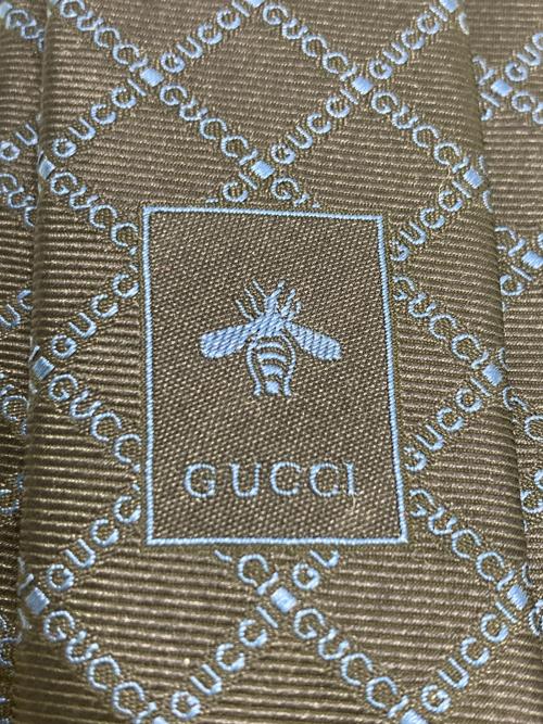 GUCCI（グッチ）GUCCI (グッチ) TIE GUCCI GRILLE ネイビー サイズ:-の古着・服飾アイテム