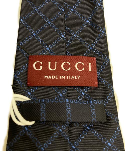 GUCCI（グッチ）GUCCI (グッチ) TIE GUCCI GRILLE ネイビー サイズ:-の古着・服飾アイテム