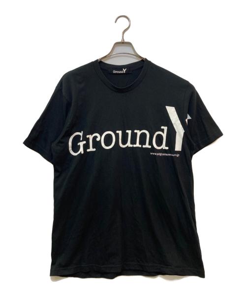 GROUND Y（グラウンドワイ）GROUND Y (グラウンドワイ) GYロゴグラフィック半袖カットソー　GT-T57-070 ブラック サイズ:４の古着・服飾アイテム