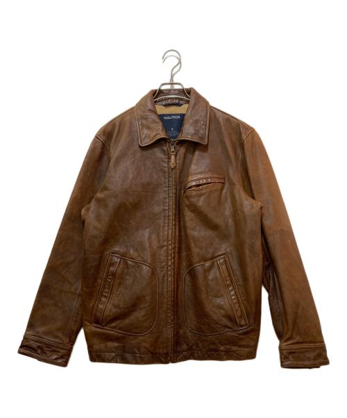 NAUTICA（ノーティカ）NAUTICA (ノーティカ) レザージャケット ブラウン サイズ:Sの古着・服飾アイテム