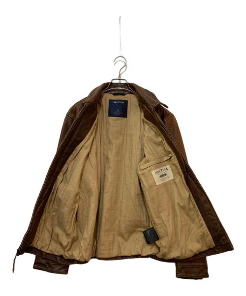 NAUTICA（ノーティカ）NAUTICA (ノーティカ) レザージャケット ブラウン サイズ:Sの古着・服飾アイテム