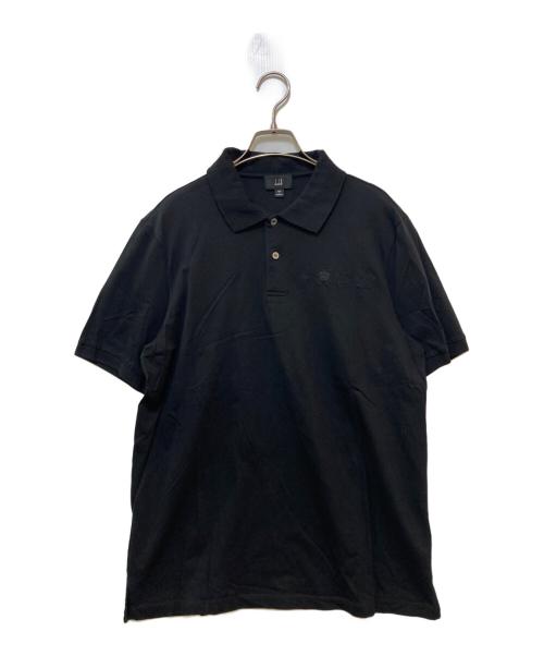 dunhill（ダンヒル）dunhill (ダンヒル) 鹿の子ポロシャツ ブラック サイズ:Lの古着・服飾アイテム