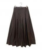 MUSE de Deuxieme Classeミューズ ドゥーズィエム クラス）の古着「WASHED TUCK スカート　24-060-500-4040-3-0」｜ブラウン