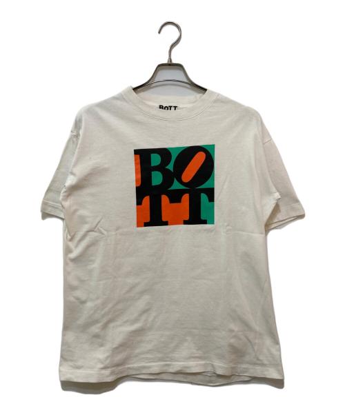 BoTT（ボット）BoTT (ボット) WISM (ウィズム) 別注 Square Logo Tee ホワイト サイズ:Lの古着・服飾アイテム