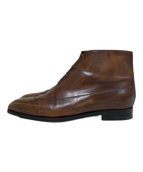 Berluti（ベルルッティ）Berluti (ベルルッティ) メダリオンウイングチップレザーブーツ ブラウン サイズ:9の古着・服飾アイテム