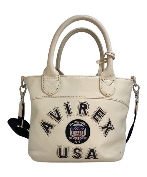 AVIREX（アヴィレックス）AVIREX (アヴィレックス) レザー2WAYバッグ ホワイトの古着・服飾アイテム
