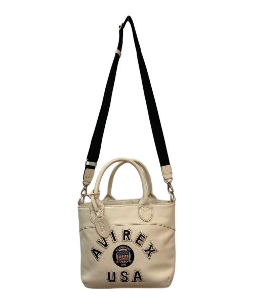 AVIREX（アヴィレックス）AVIREX (アヴィレックス) レザー2WAYバッグ ホワイトの古着・服飾アイテム